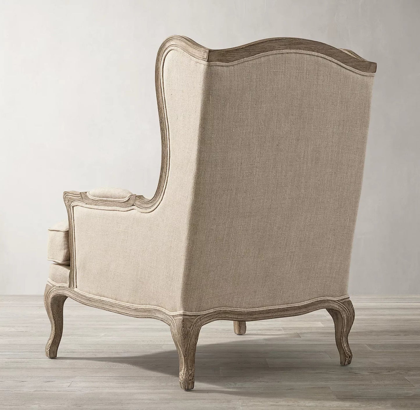 Re Home Club Chair – Wingback Shelter Armchair in Performance Fabric Statement Piece