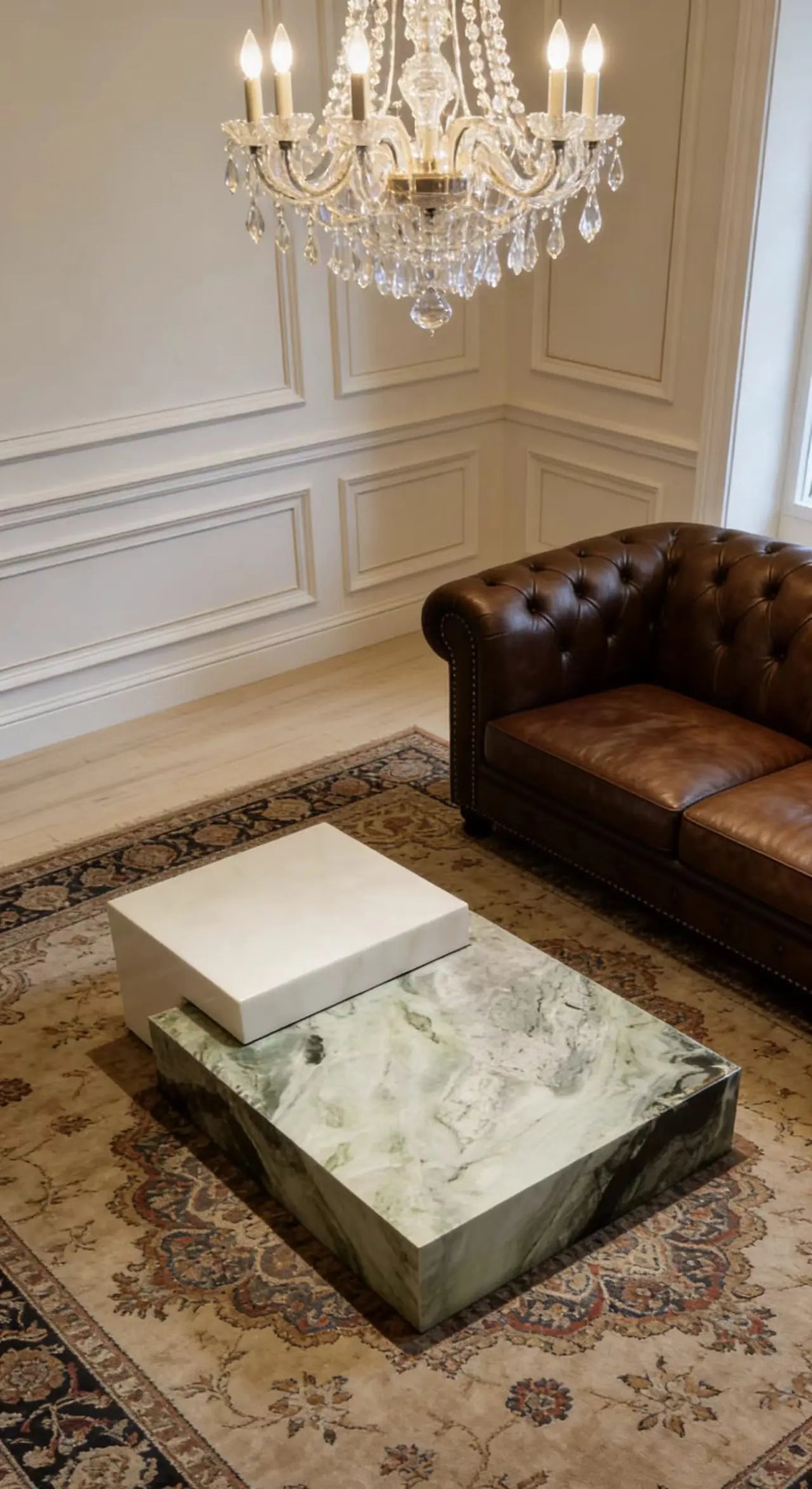 Luxury Marble Coffee Table Modern Italian Style for Villa