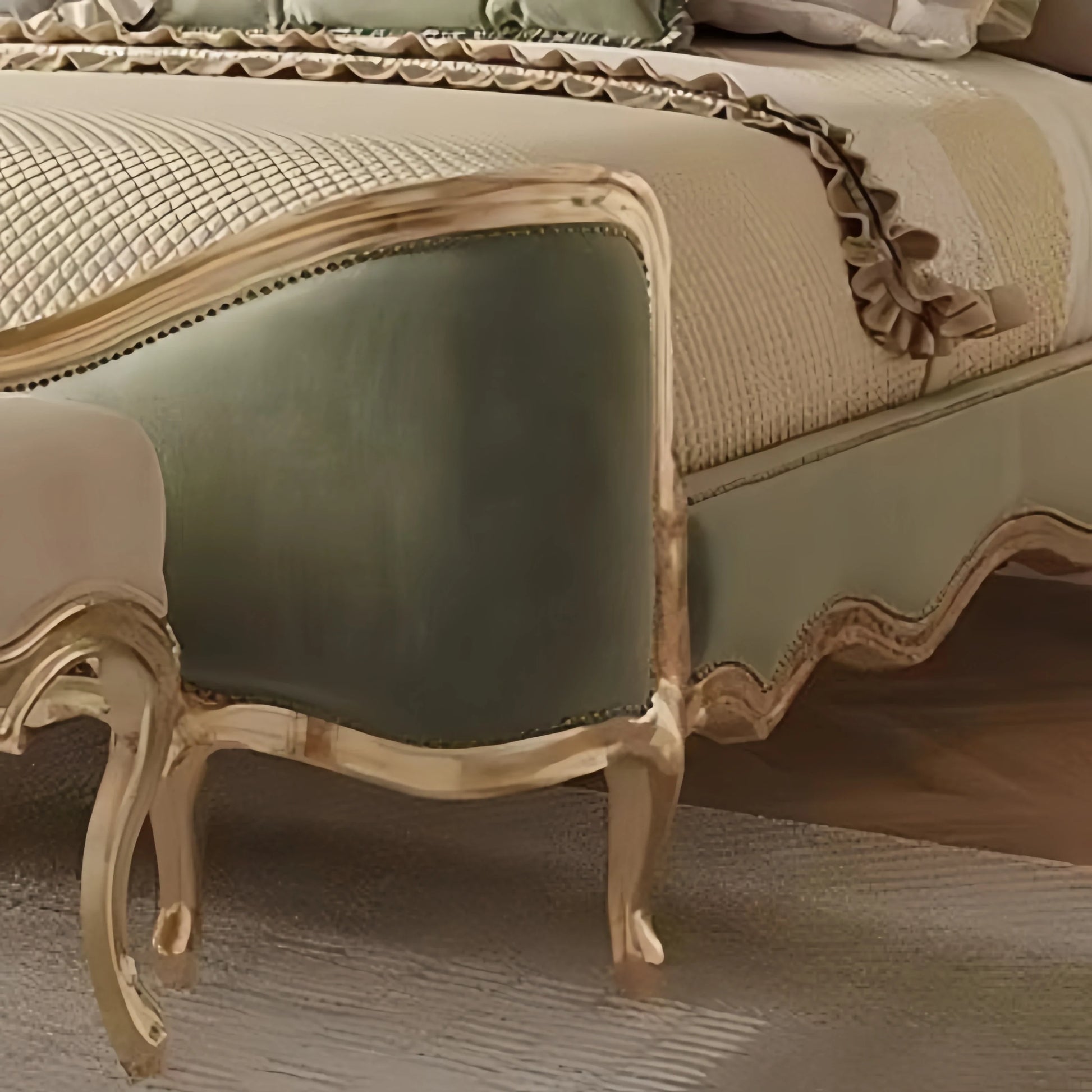 French Provincial Master Bed – Solid Birch Wood Statement Piece 258