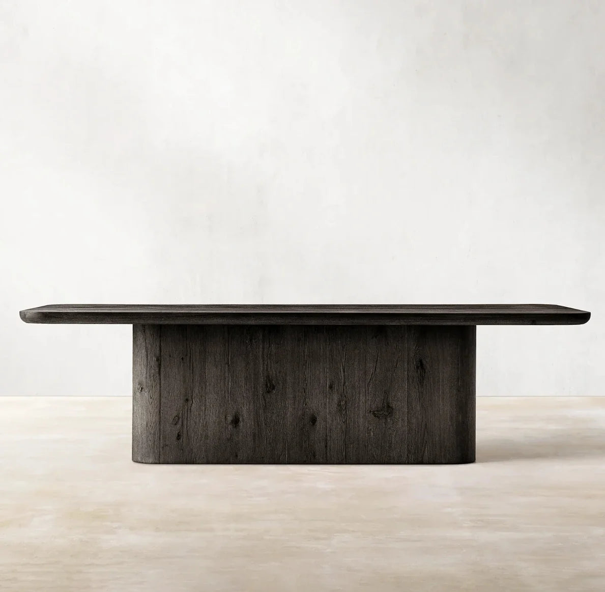 Mid-Century Pedestal Dining Table – Solid Oak Statement Piece