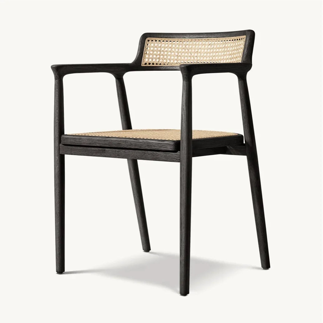 Dining Armchair – Cane Back – Solid Oak – Danish Design | 1601257778050