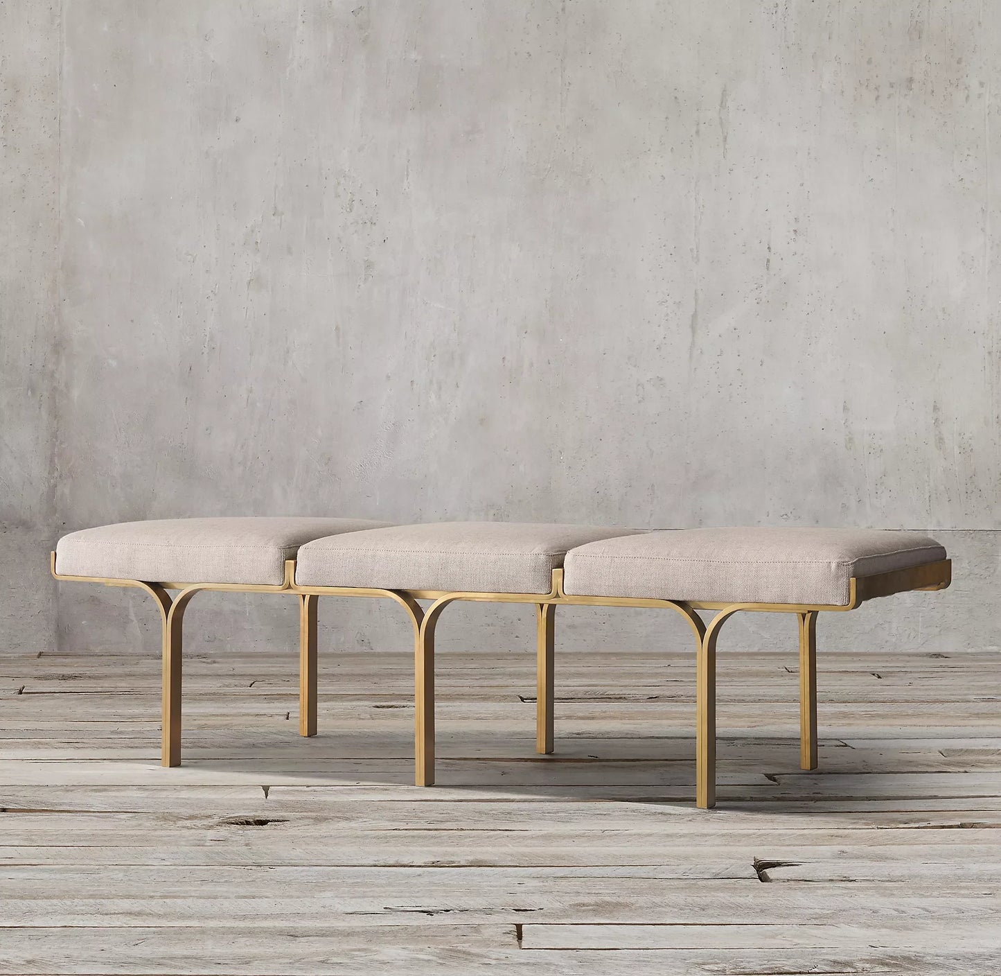 Tufted Bedroom Bench 168cm – Berkshire Leather Oak Statement Piece