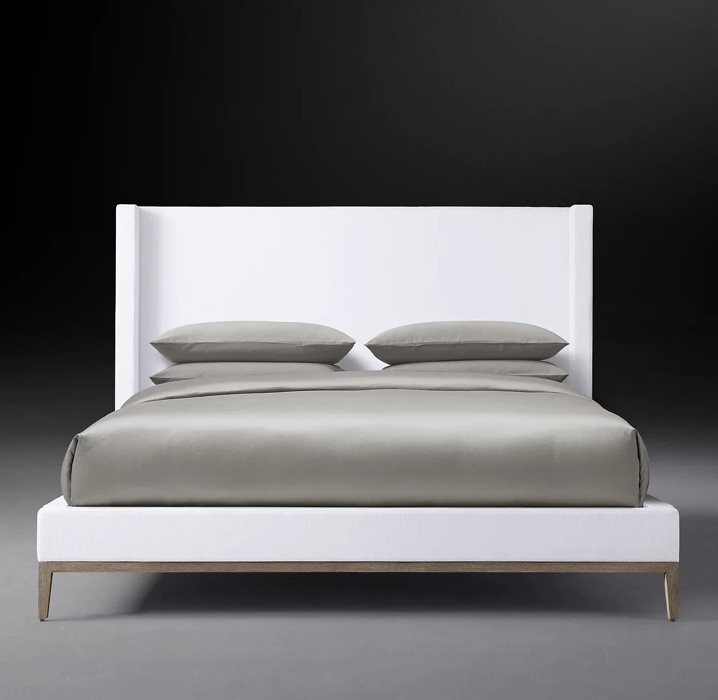 Italian Modernist Shelter Platform Bed – Oak Base Luxury Statement Piece