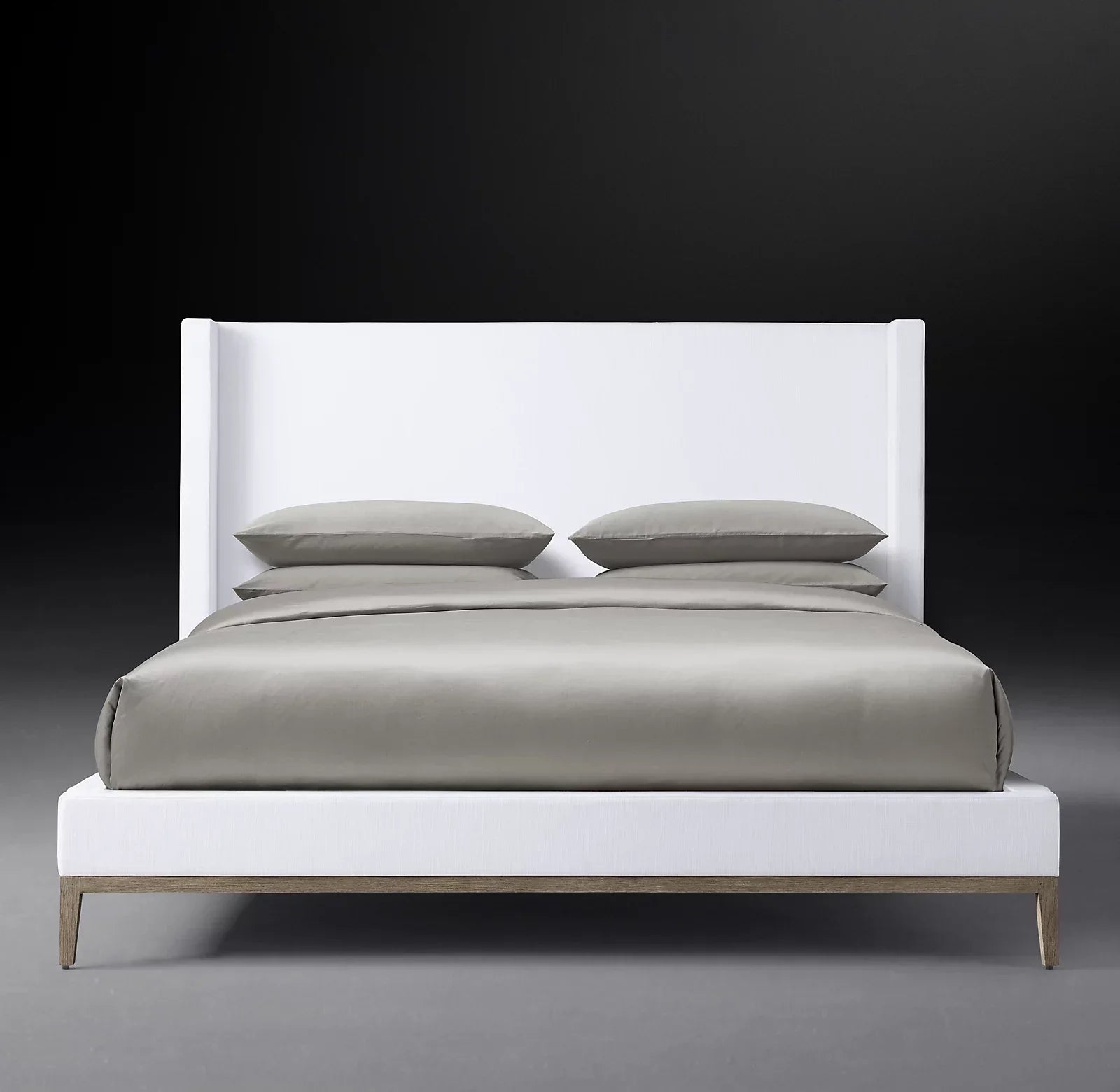 Italian Modernist Shelter Platform Bed – Oak Base Luxury Statement Piece