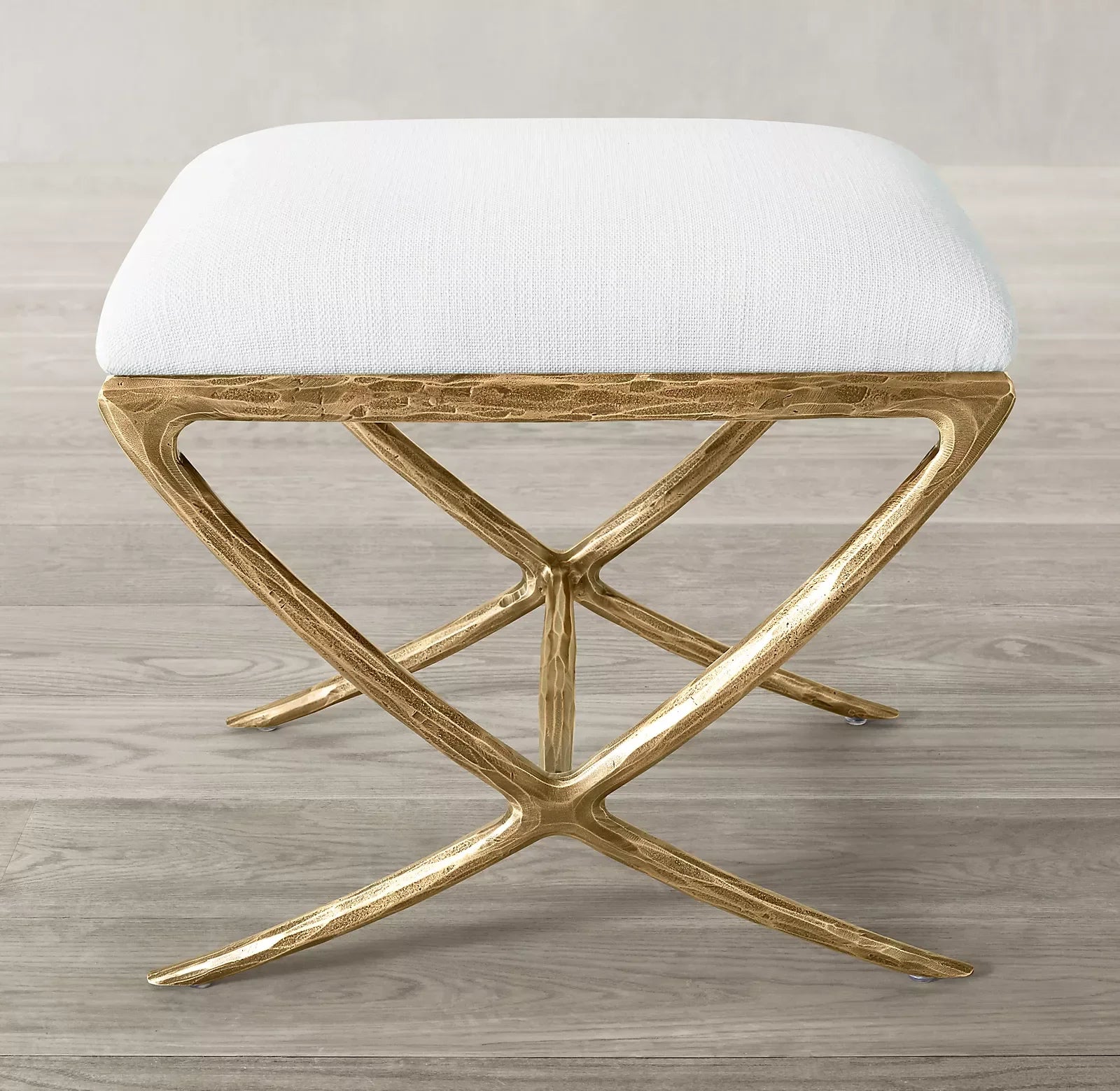 X-Base Stool – Hand-Forged Metal Artisan Architectural Statement Piece