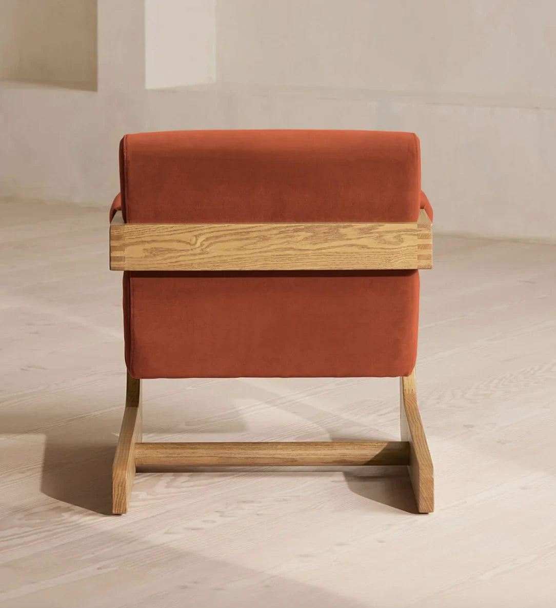 Lara Cantilever Armchair – Modern European Designer Accent Chair in Premium Fabric