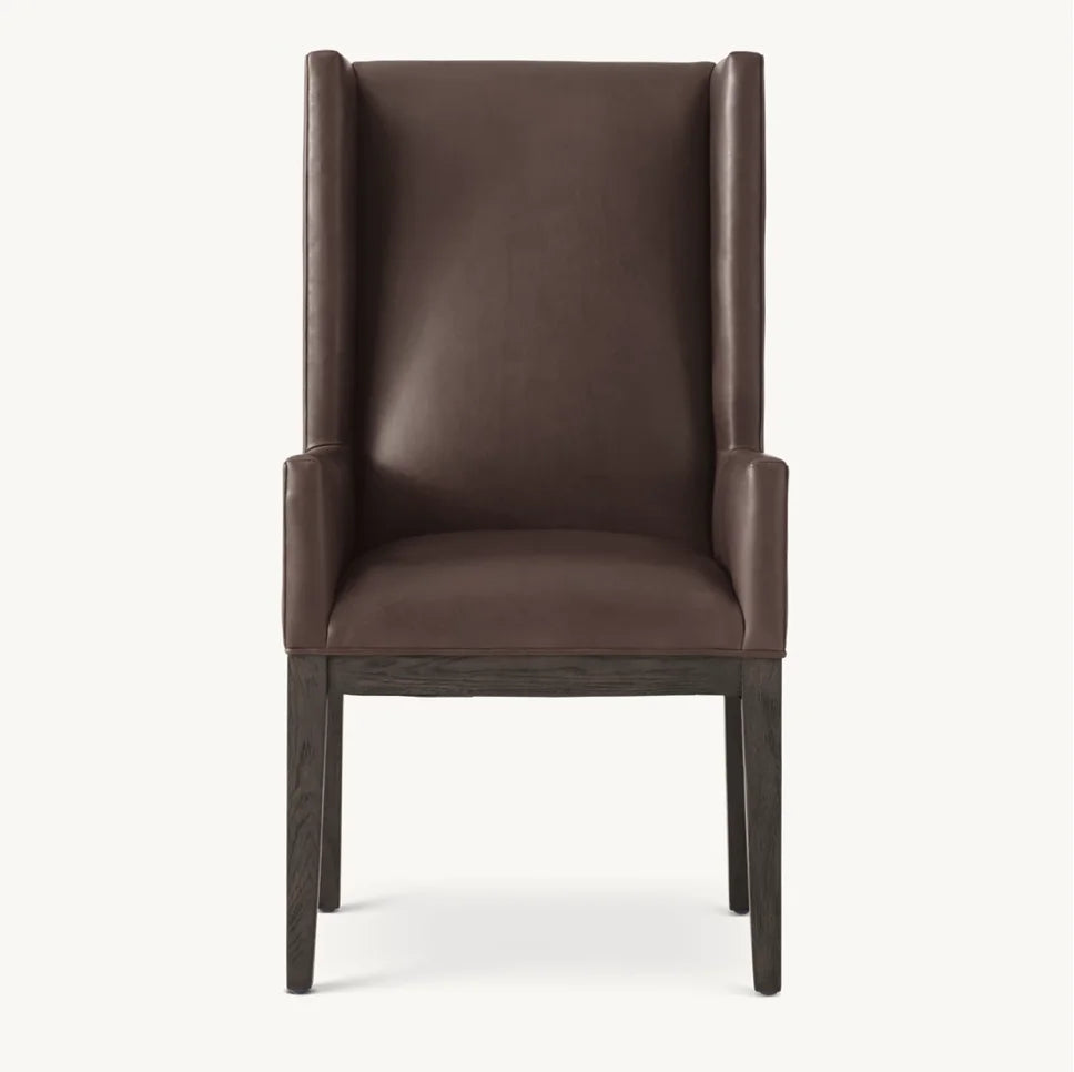 Contemporary Wing Chair – 1950s European Inspired Oak Statement Piece