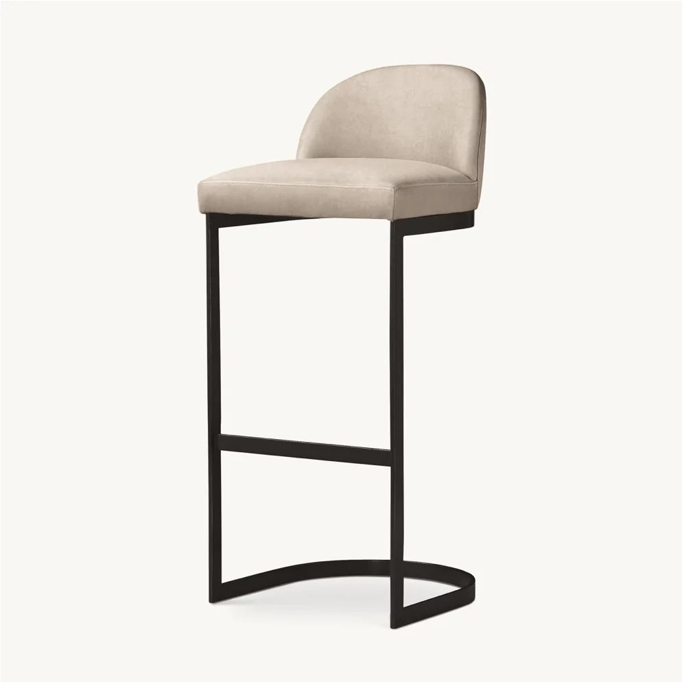 Modern Design Horseshoe Base Stool – Polished Chrome Luxury Bar & Counter Stool