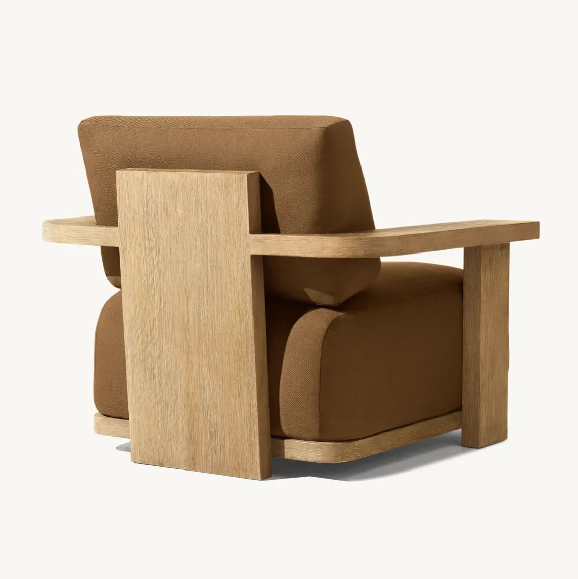 Contemporary Lounge Chair – Midcentury Oak & Italian Leather | 1600956773417