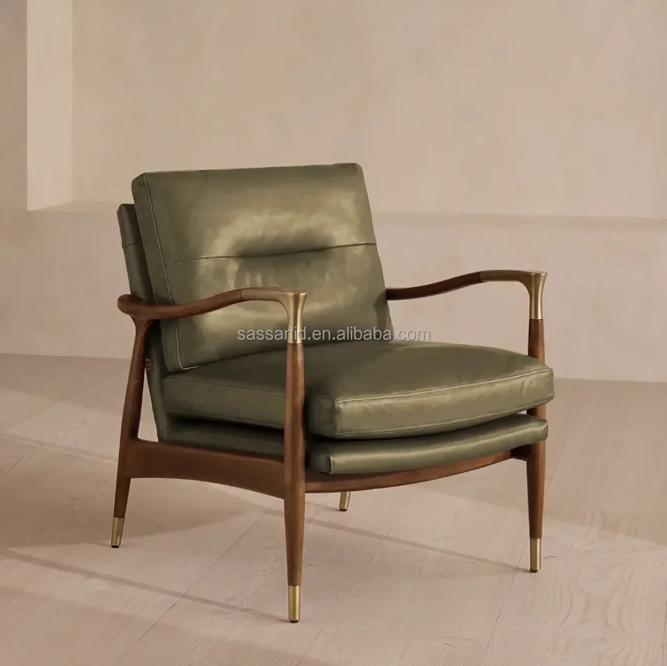 Theodore Mid-century Leather Armchair – Modern Statement Piece