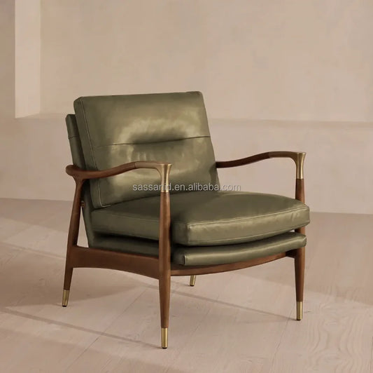 Theodore Mid-century Leather Armchair – Modern Statement Piece
