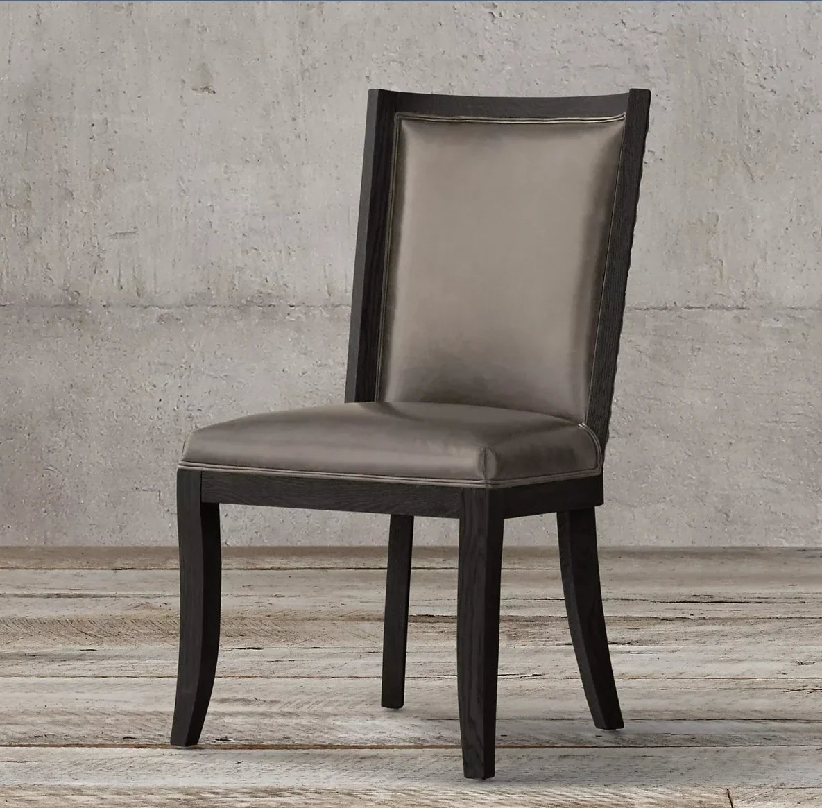 Vintage French Empire Dining Armchair – Leather & Oak Statement Piece