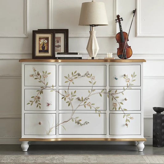 Nine-Drawer Dresser 48in – Solid Birch Storage Cabinet in Modern American Style | 111