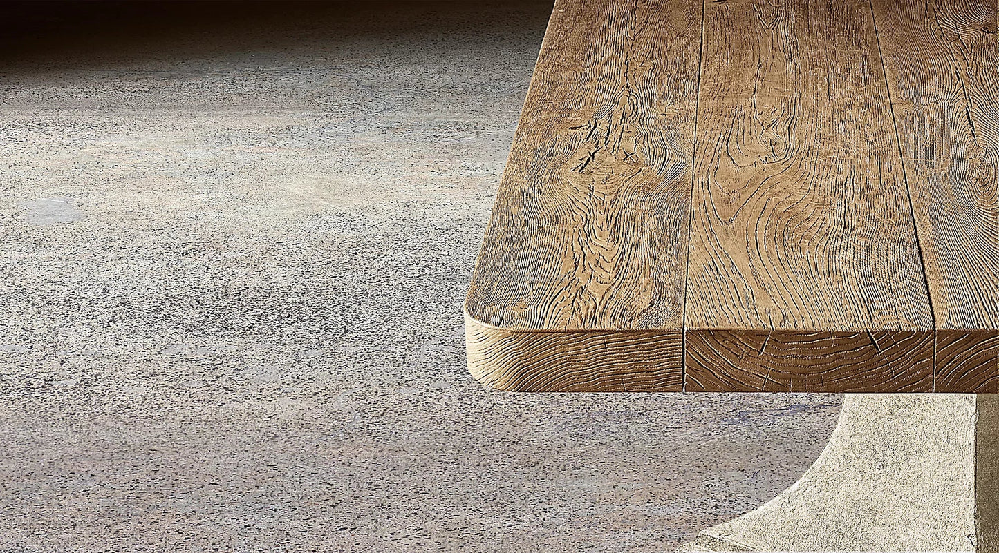 Dining Table Diamond – Solid Wood & Forged Brass European Designer Contemporary