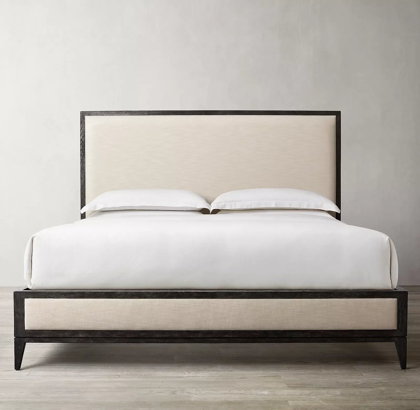 European Wing Bed – Sculptural Solid Oak Platform Bed – Modern Piece
