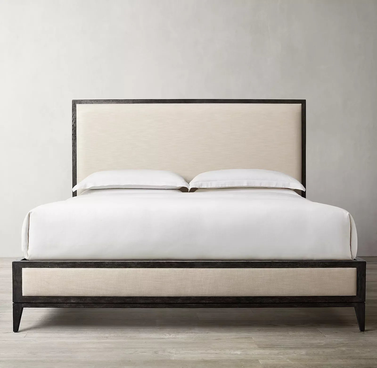 European Wing Bed – Sculptural Solid Oak Platform Bed – Modern Piece