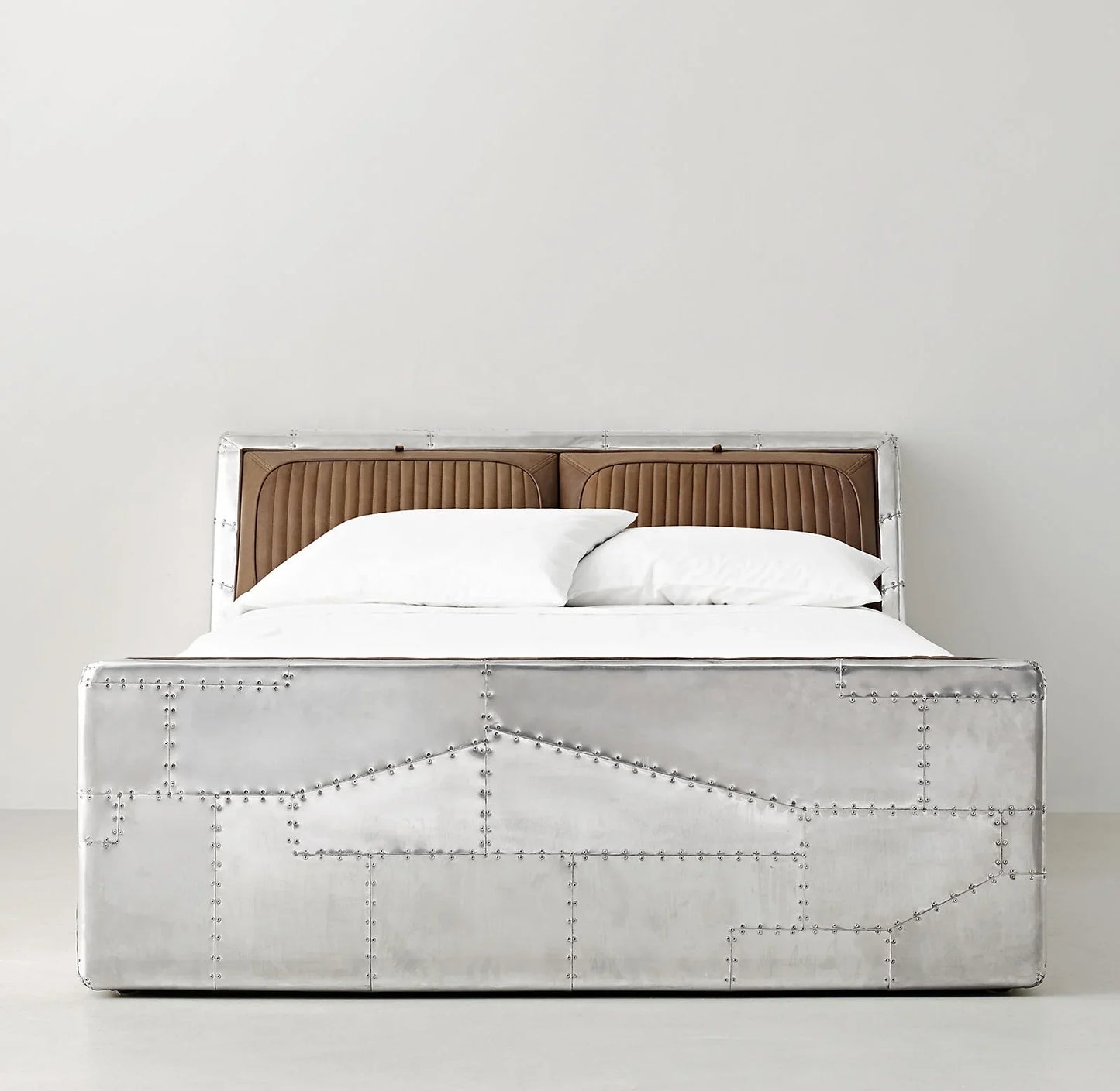 Aviator Bed – Tufted Leather – Aluminum – Sassanid Statement | 1600426536318