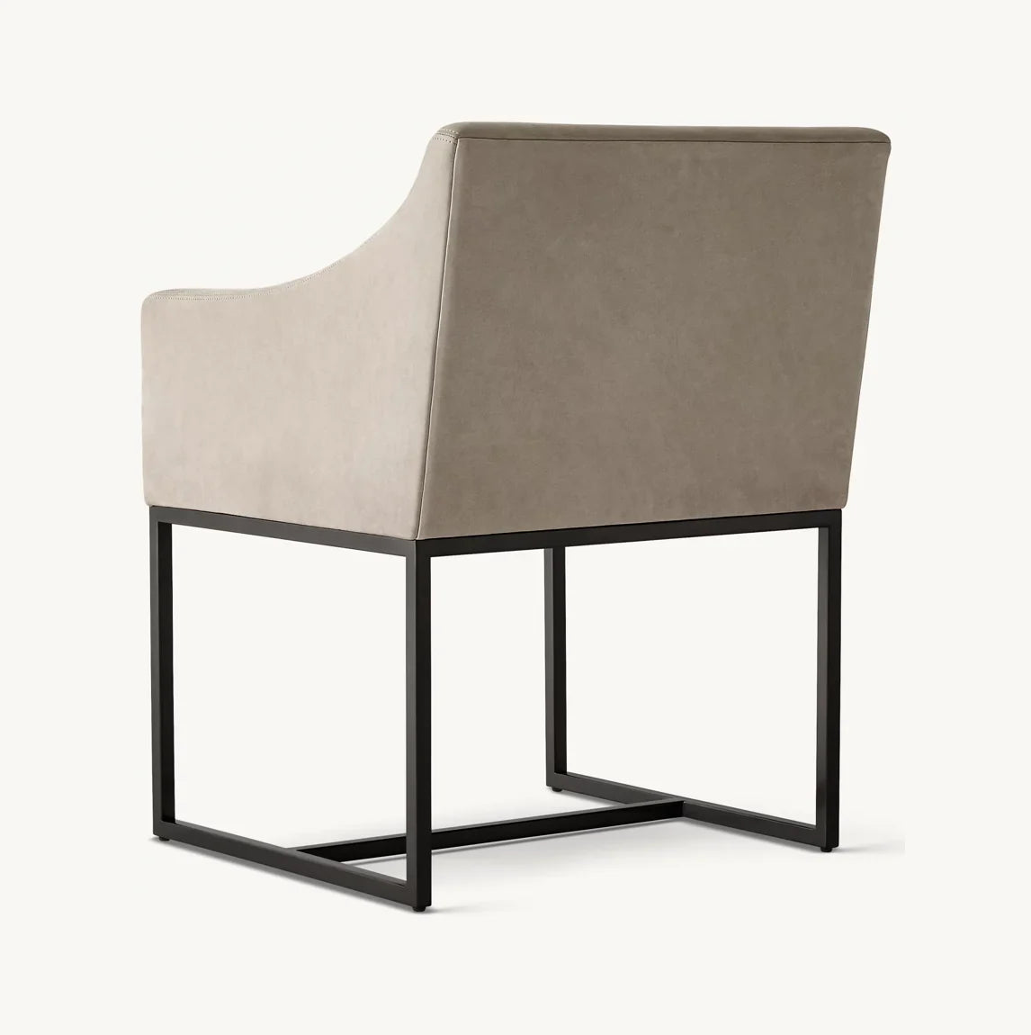 Dining Armchair Emery Slope Arm – Leather Oak Designer Midcentury