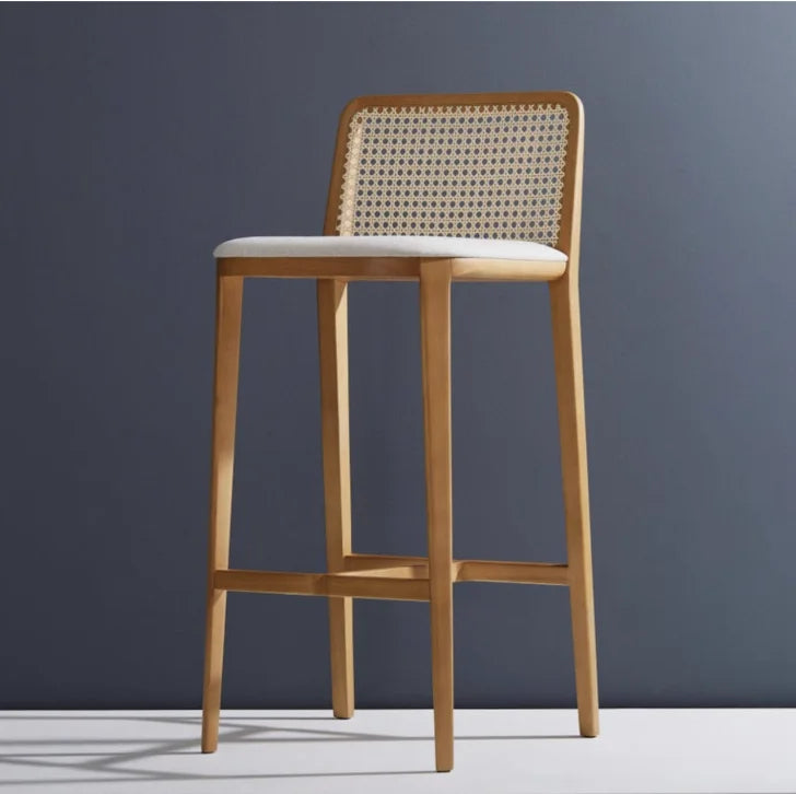 Wing Back Cane Counter Stool – Oak Frame European Design | 1600965367439