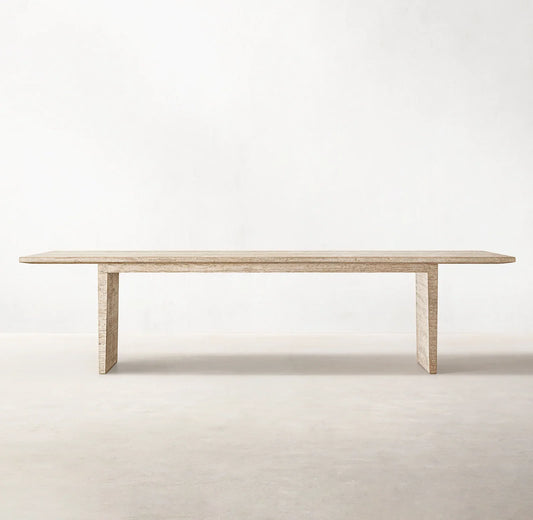 Rectangular Dining Table – Italian Travertine Contemporary | 1600725918363