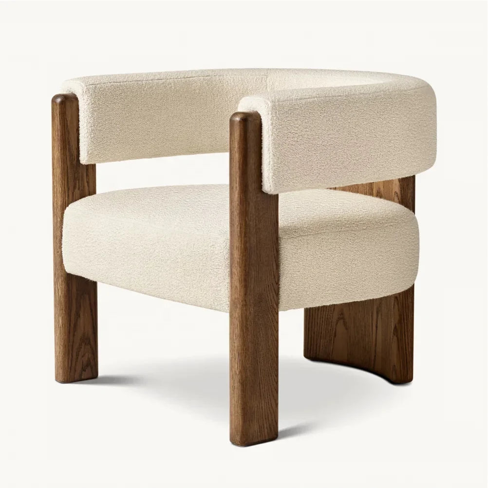 Lounge Chair – Dynamic Profile Solid Oak European Midcentury Statement Piece