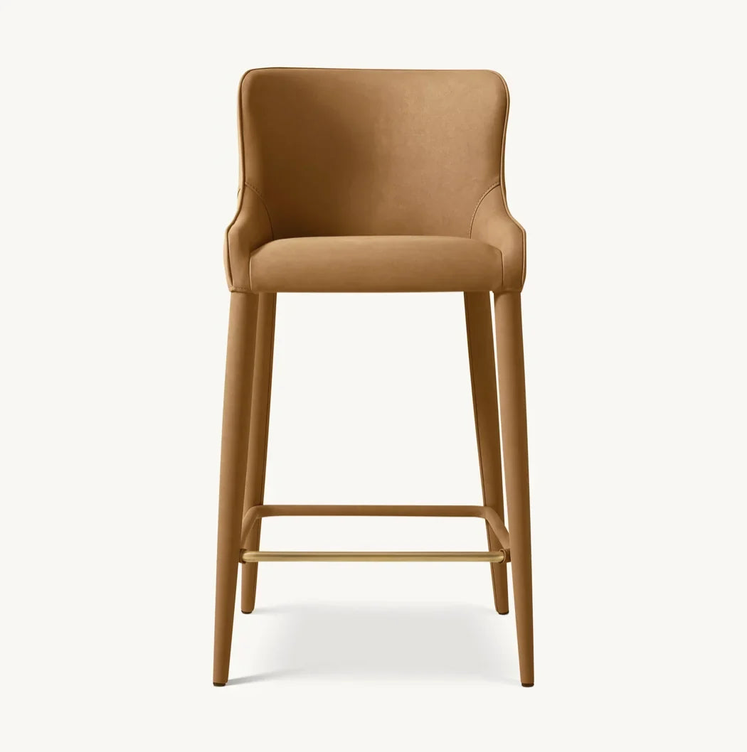Bar & Counter Stool – Italian Midcentury Silhouette – Vegan Leather Statement Piece