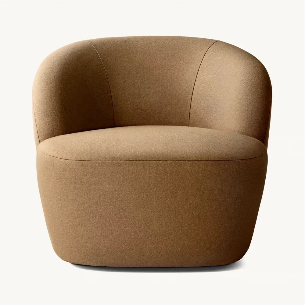 Lounge Chair – Inverted V-Leg – Oak and Italian Leather – Mid-Century Modern