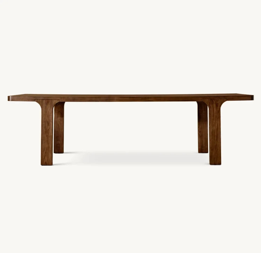 Santiago Rectangular Dining Table – Mid-Century Solid Walnut Statement Piece