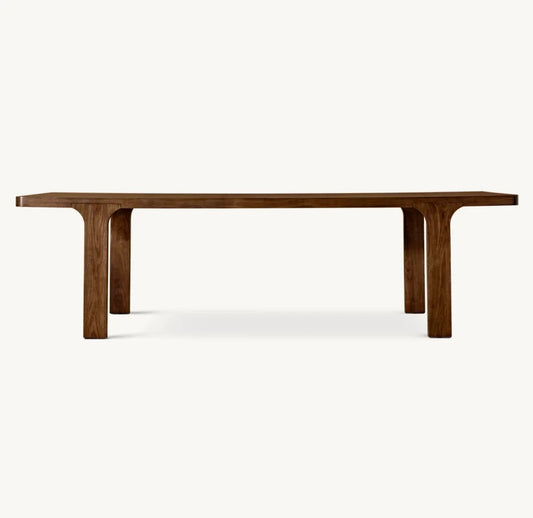Santiago Rectangular Dining Table – Mid-Century Solid Walnut Statement Piece