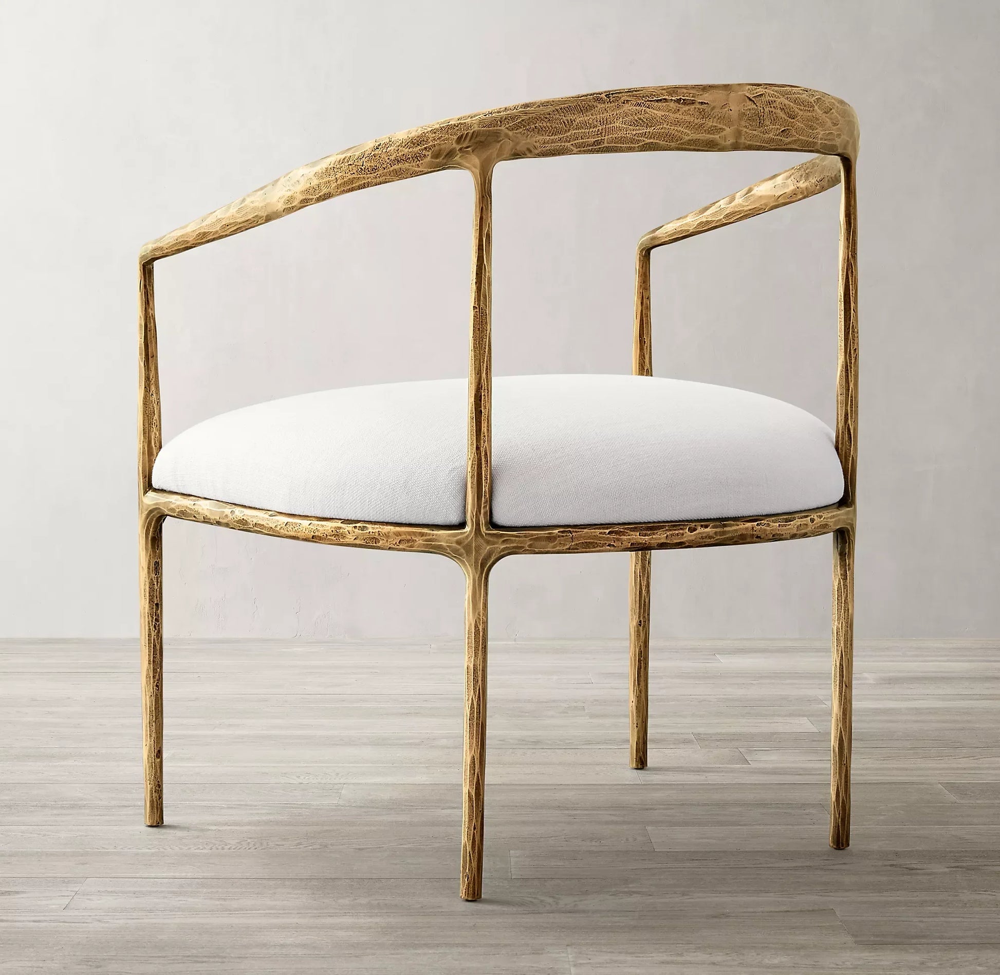 Hand Forged Metal Curved Armchair – Luxury Statement Piece | 1600610733530