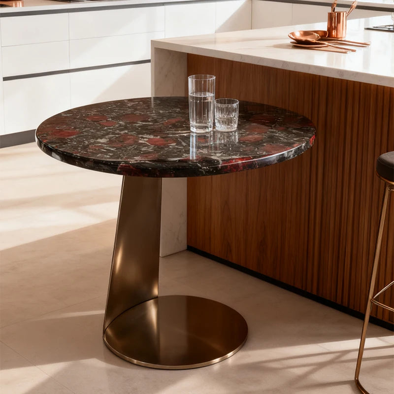Luxury Round Marble Coffee Table Modern Italian Style for Villa