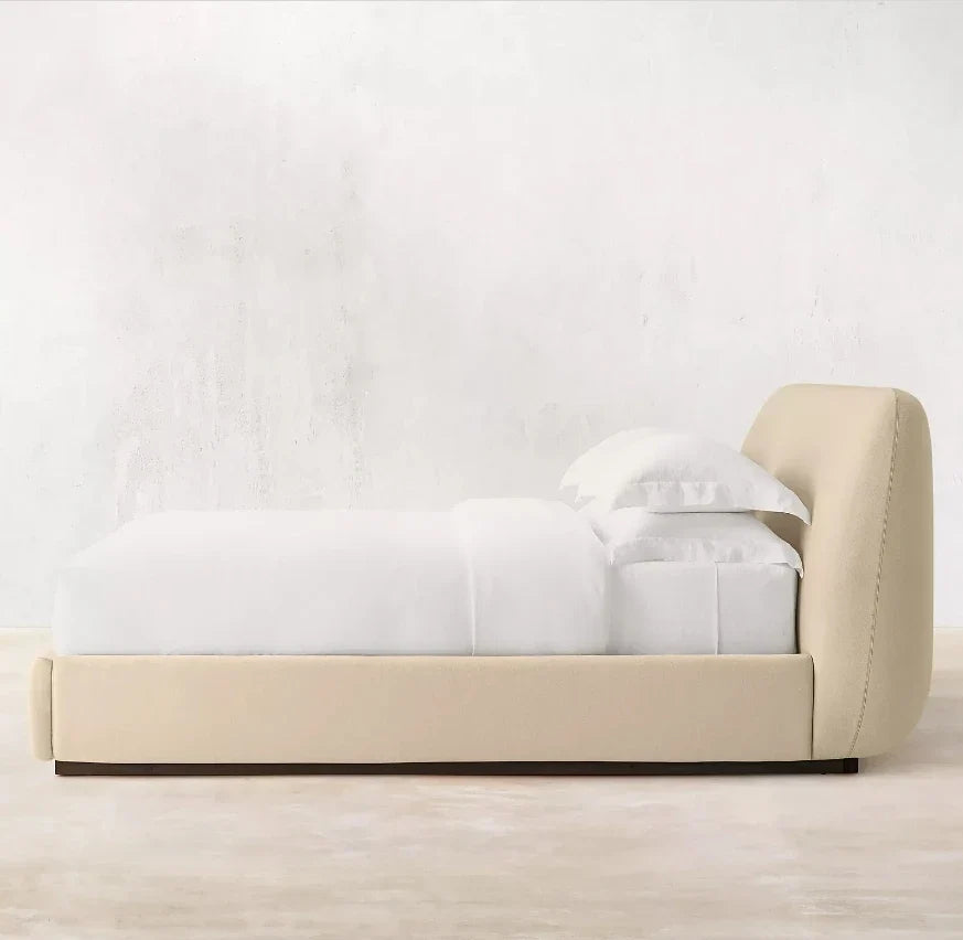 Contemporary Fabric Platform Bed – Low Profile Slipcovered Design | 1601051803192