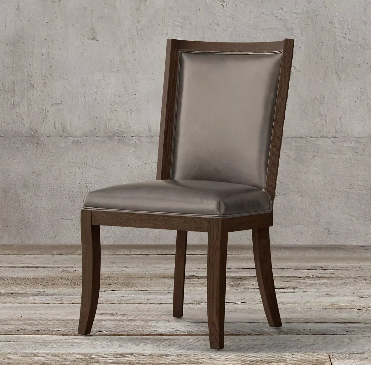 Vintage French Empire Dining Armchair – Leather & Oak Statement Piece