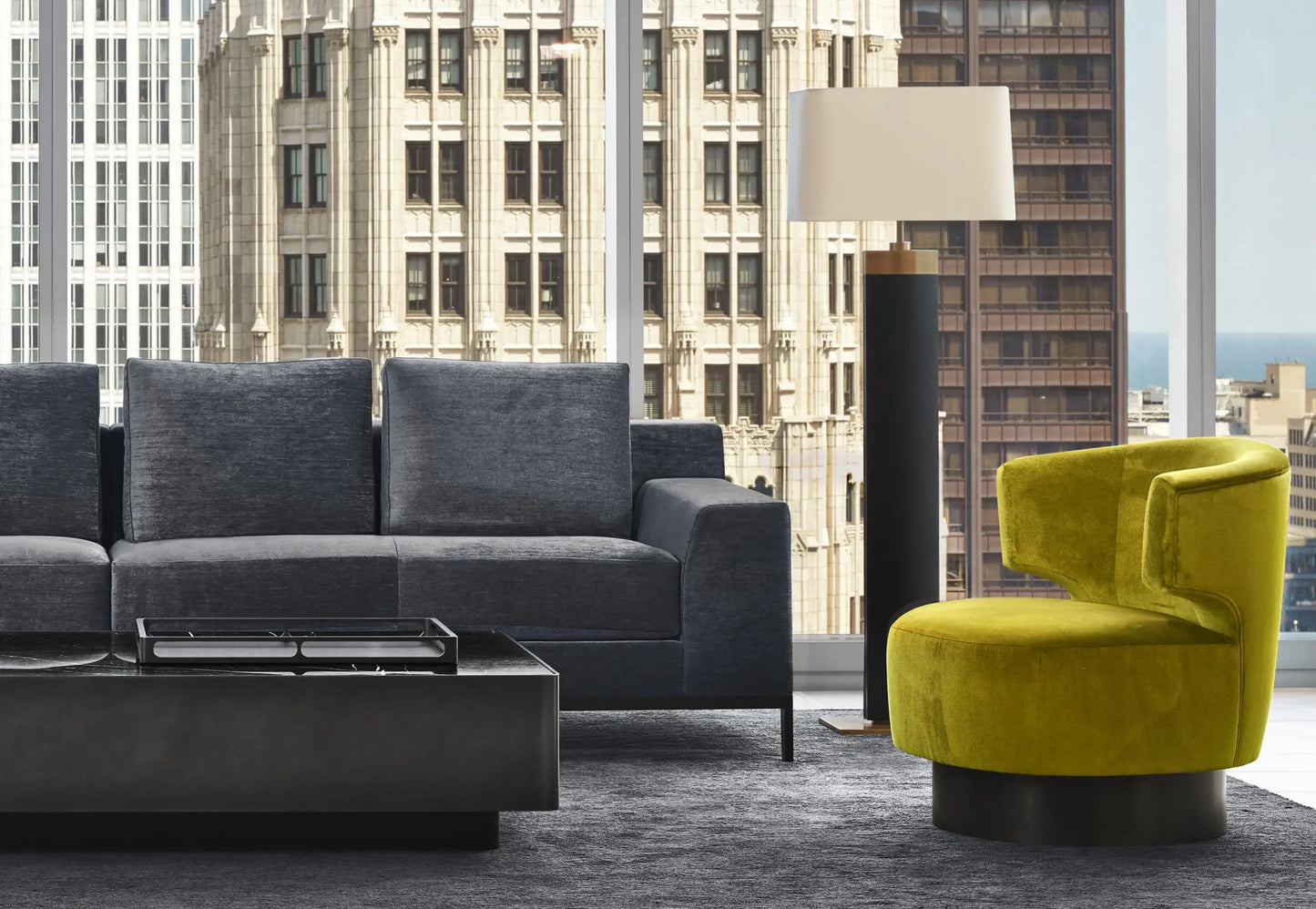 Mesa Occasional Chair – Midcentury Geometric Solid Oak and Leather Statement Piece