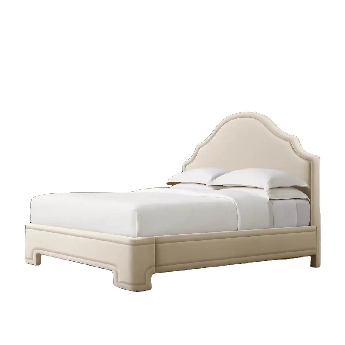Upholstered Velvet Bed – Modern Retro Design Statement Piece | 026