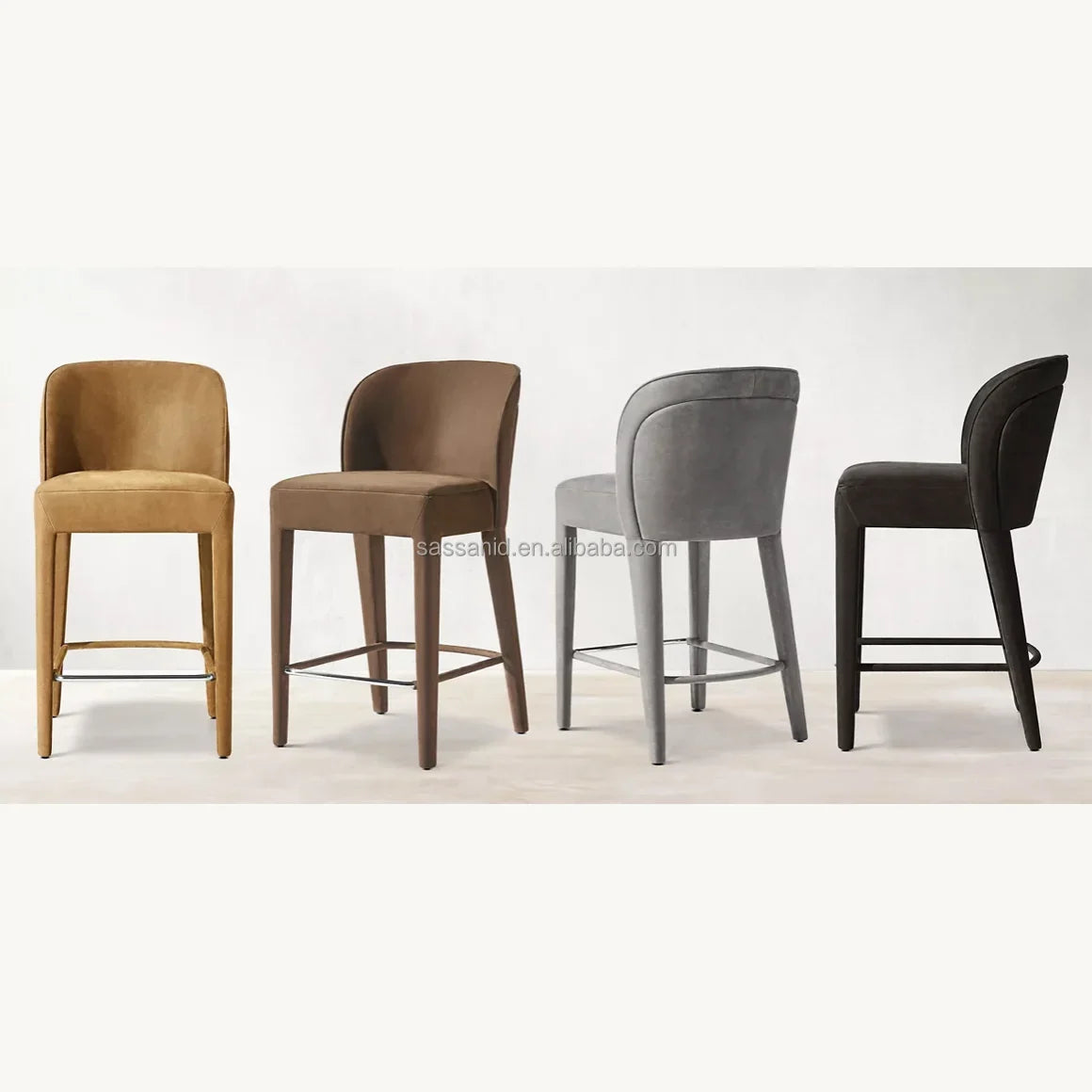 Leather Bar & Counter Stool – Belgian-Inspired Cocoa Blair Modern