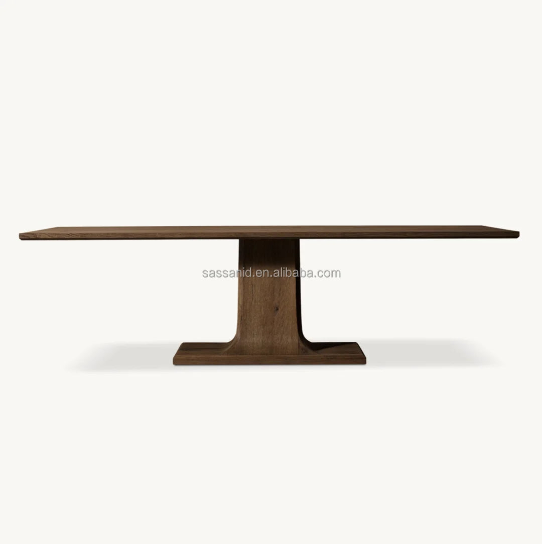 Evette Rectangular Dining Table – American White Oak Mid-Century Statement Piece