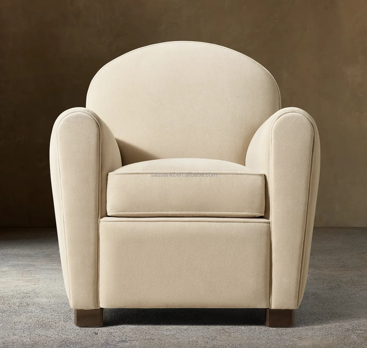 Club Chair – Mid-Century European Solid Oak & Leather Statement Piece