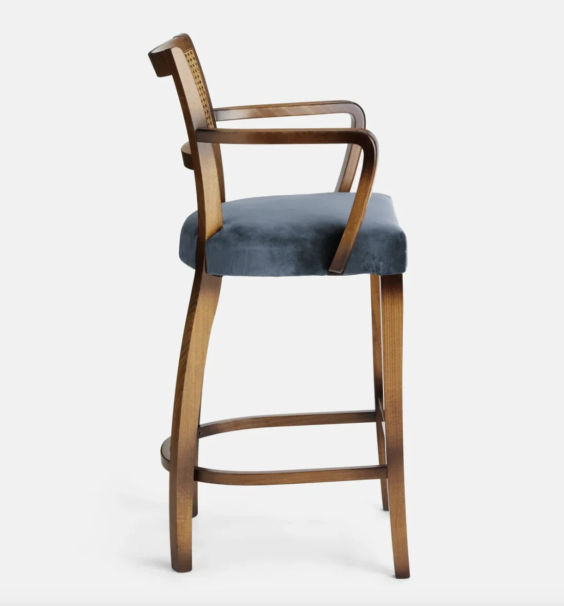 Molina Cane Back Barstool – Solid Oak Designer Kitchen Stool