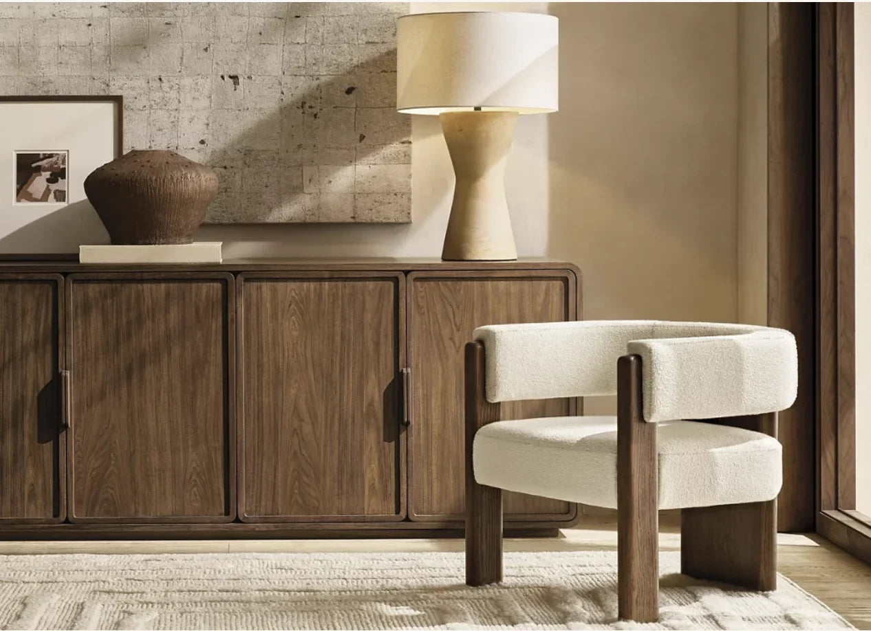 Danish Modern Accent Chair – Solid Oak and Lido Fabric | 1600965436612
