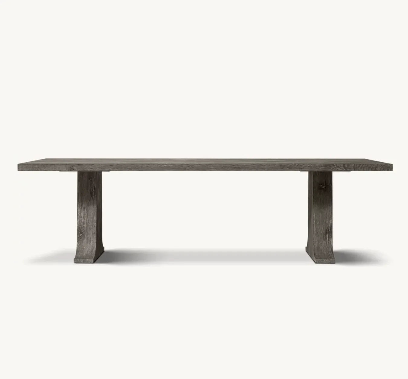 Trestle Dining Table 72-120 Inch – Extendable Cerused Oak Statement | 1601255026911