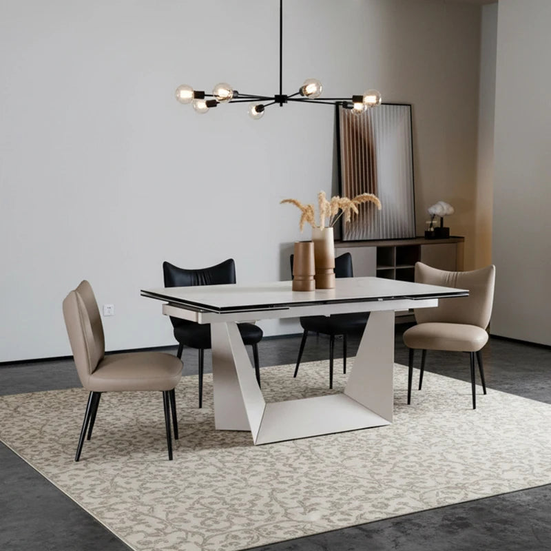 Luxury XT5620 Sintered Stone Extendable Dining Table Modern Italian Style for Villa