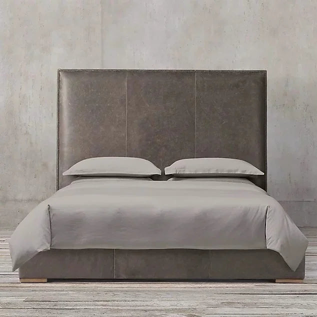 Fabric Bed with High Backrest – Cotton and Hemp Modern | B-01