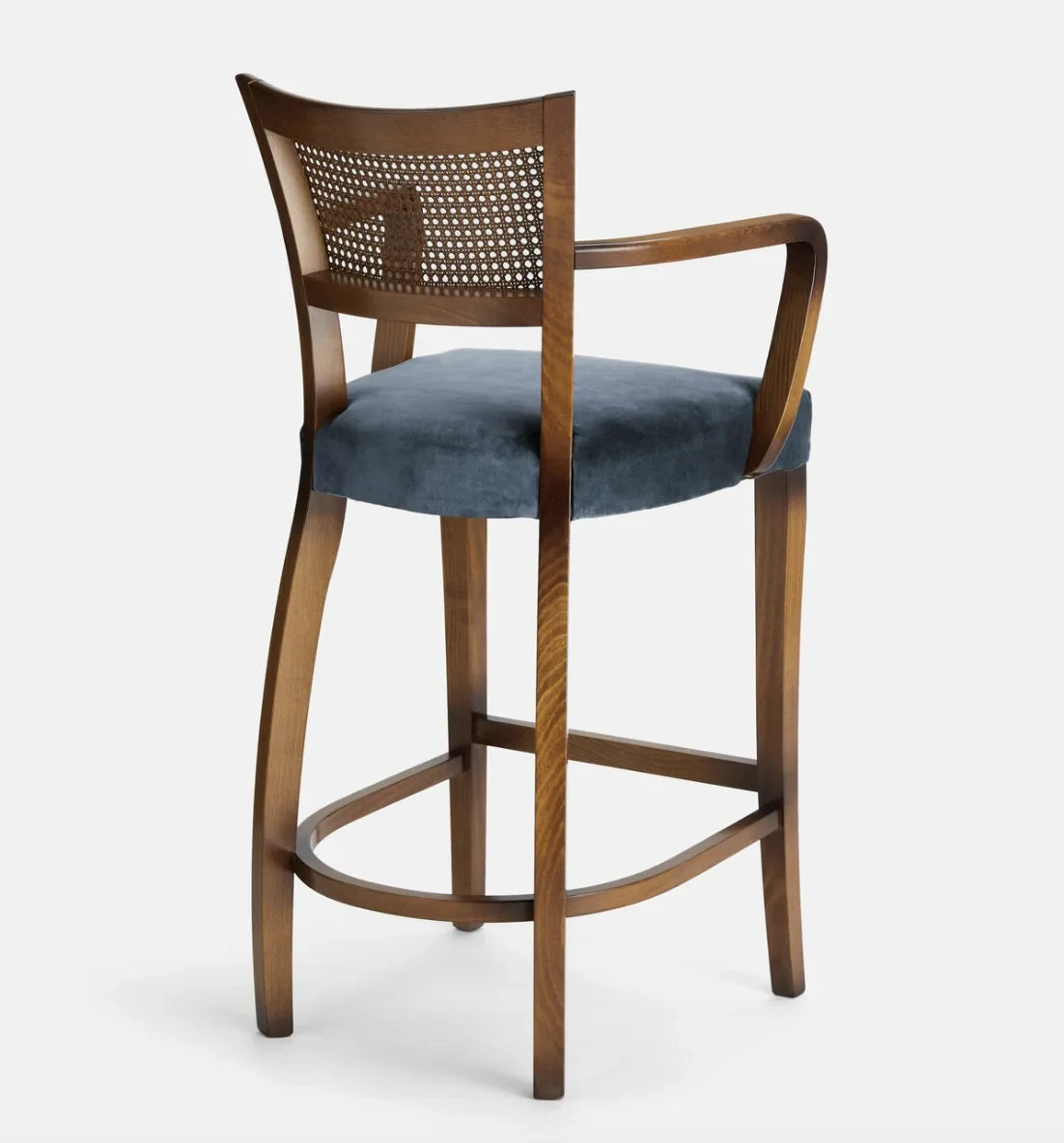 Molina Cane Back Barstool – Solid Oak Designer Kitchen Stool