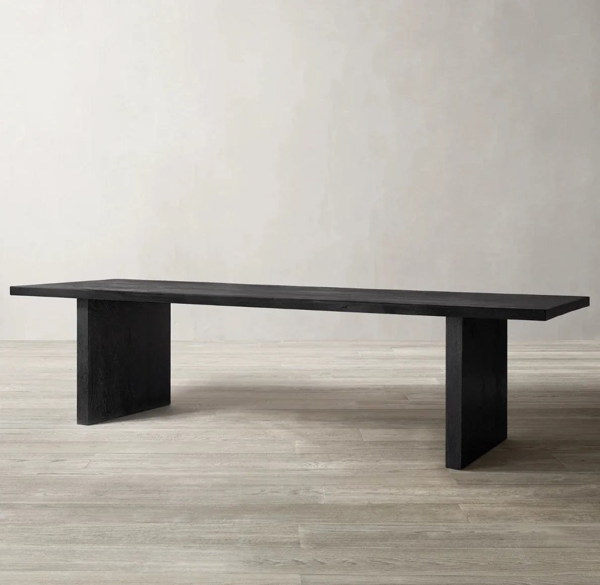 Reclaimed Oak Extension Dining Table – Brushed Solid Wood European Design Statement Piece