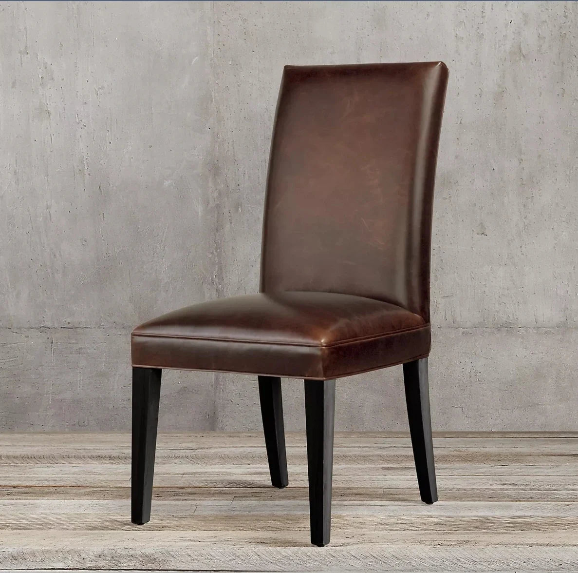 French Contemporary Hudson Parsons Dining Chair – Leather and Oak