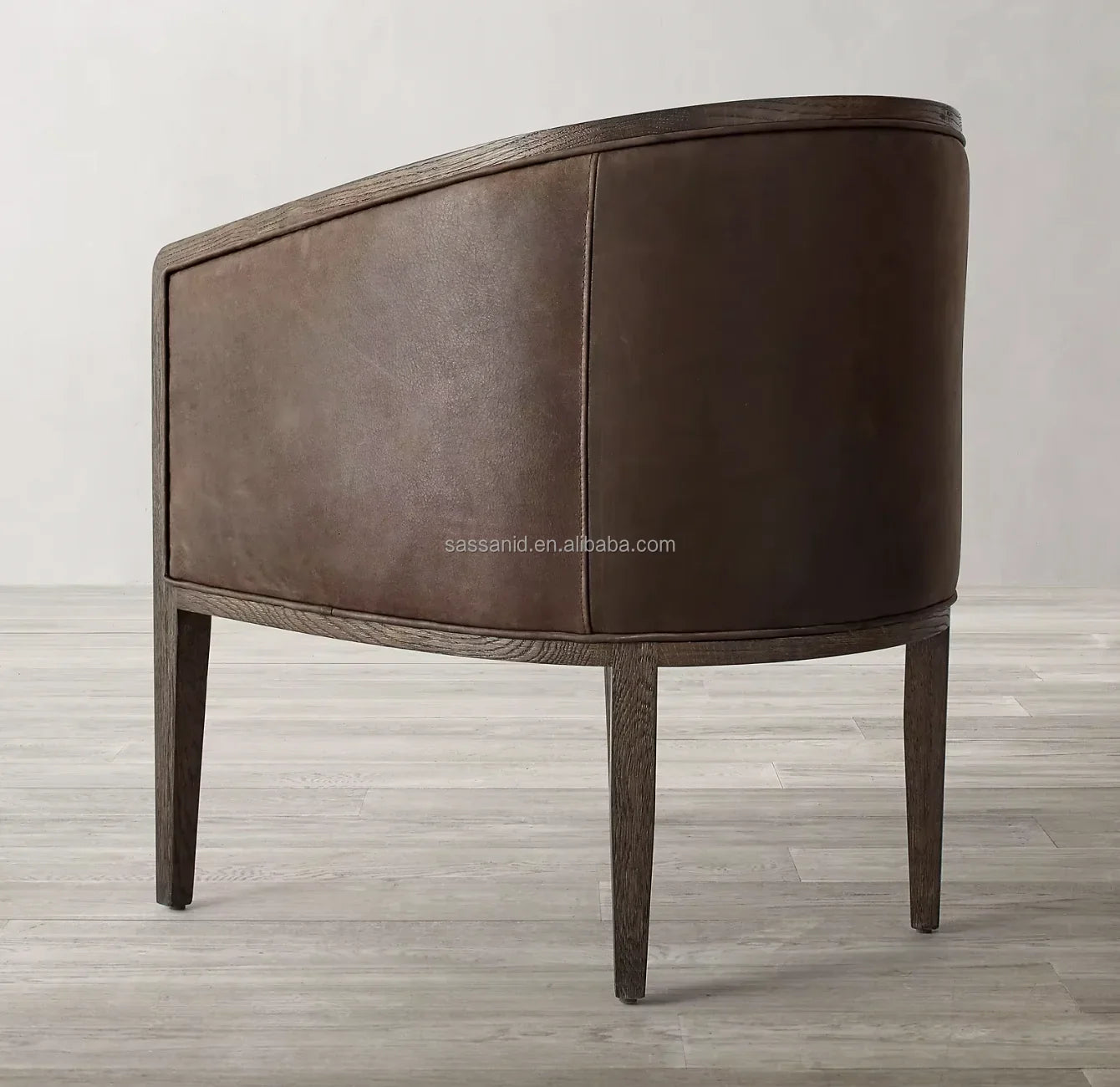 Dining Armchair – Mid-Century Leather Oak Dixon Statement Piece | 1600450561226