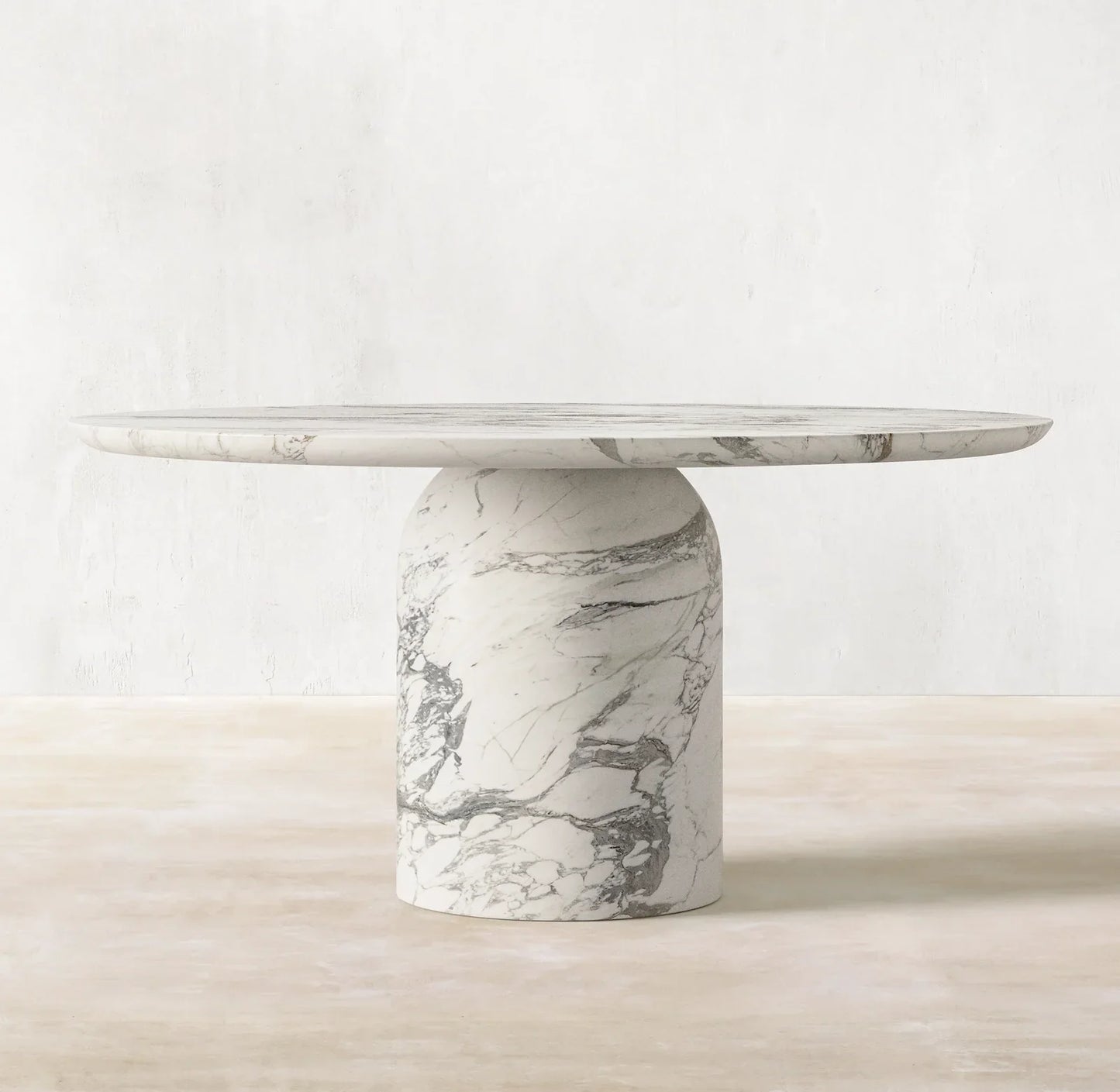 Round Dining Table – Sculptural Italian Marble Cupela Statement Piece | 1600725970090