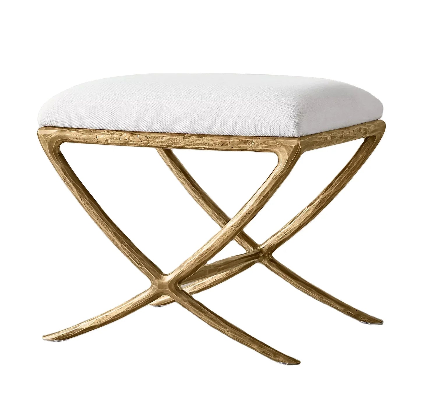 X-Base Stool – Hand-Forged Metal Artisan Architectural Statement Piece