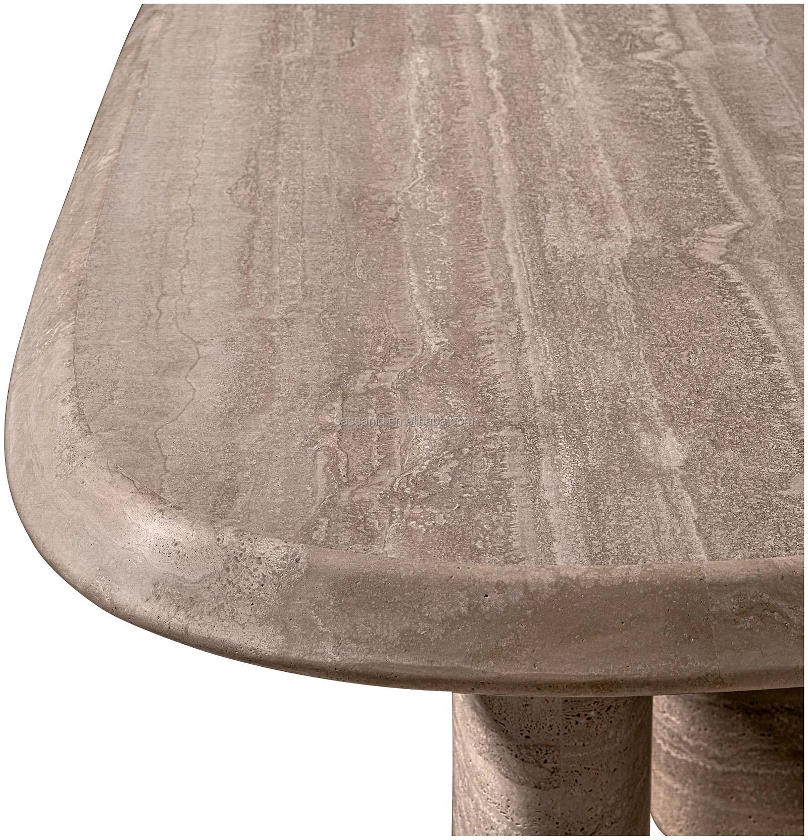 Sassanid Dining Table – Travertine Stone Rectangular Designer Piece